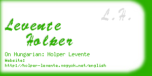 levente holper business card
